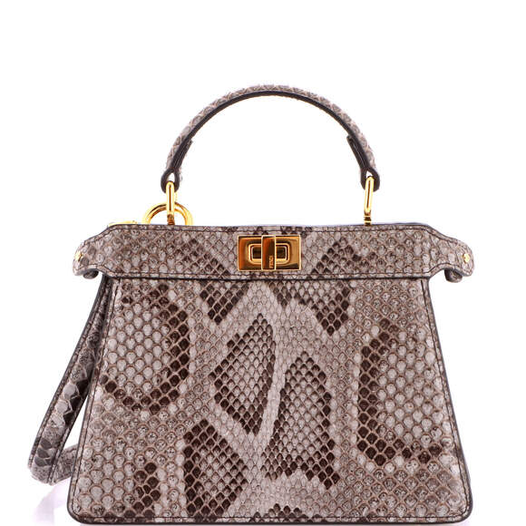 Fendi Handbags - Fendi Petite Peekaboo ISeeU Bag Python